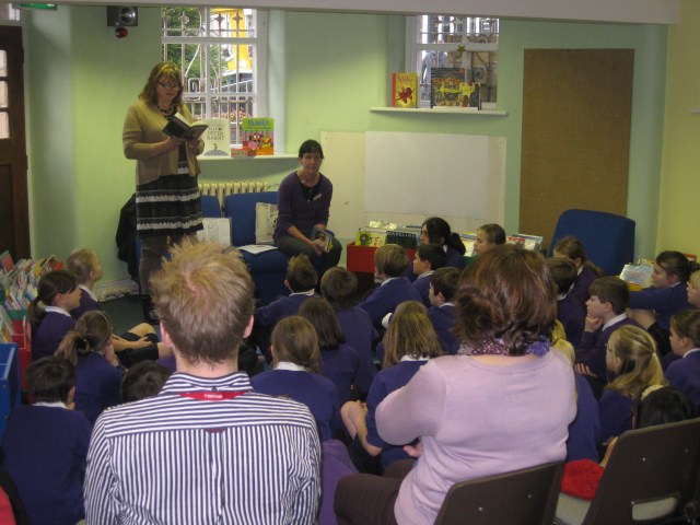 Pupil Power: Livi Michael reading to the year sixes of Pendle Primary School