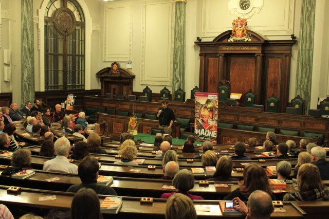 County Cream: Ian Rankin promoting Standing in Another Man's Grave at Preston's County Hall (Photo courtesy of Angela McMahon)