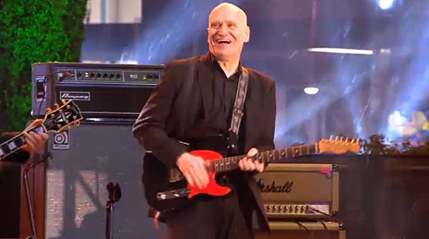 Beeb Farewell: Wilko Johnson during his guest slot with Madness at Broadcasting House last month (Photo: BBC) wilkomadbbc