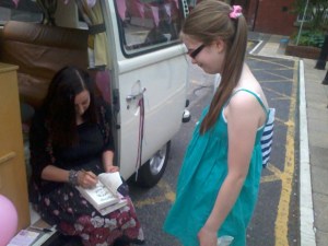 My Hero: A rubbish picture taken by Dad, although he was holding my balloons at the time