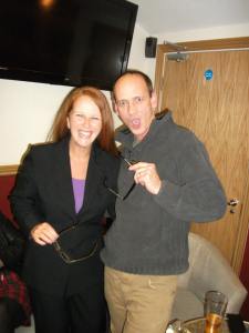 Royle Event: Chorley Little Theatre house manager Carla Martland with Steve Royle (Photo: Ian Robinson)