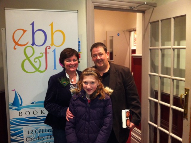 Meeting Johnny: Ebb & Flo owner Diane Gunning and her daughter Isobel, 11, with the star of the show (Photo: MartIn Horton)