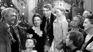 Wonderful Christmas: James Stewart as George Bailey with his fellow cast members from 1946
