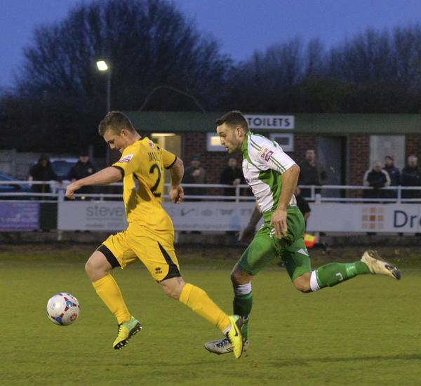 Humber Horror: Jack Marriott had a day to forget at North Ferriby (Photo: David Holmes)