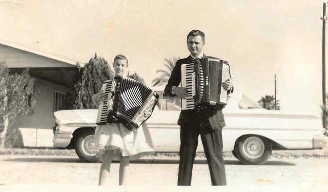 Early Days:  Judy with her father in 1959 (Photo: Judy Street)
