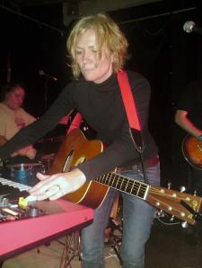 Multi Tasking: Jo lets loose at the keyboard, live (Photo: Jo Bartlett)