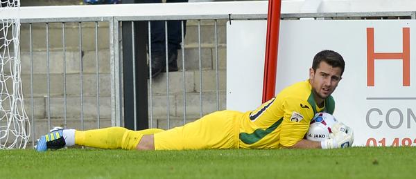 Lying Low: Ross Worner takes it easy during his man of the match return match in the home win over Chester (Photo: David Holmes)