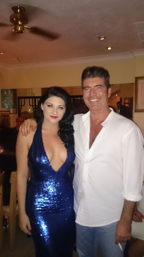 Simon Says: Lucy Kay with BGT creator and judge Simon Cowell