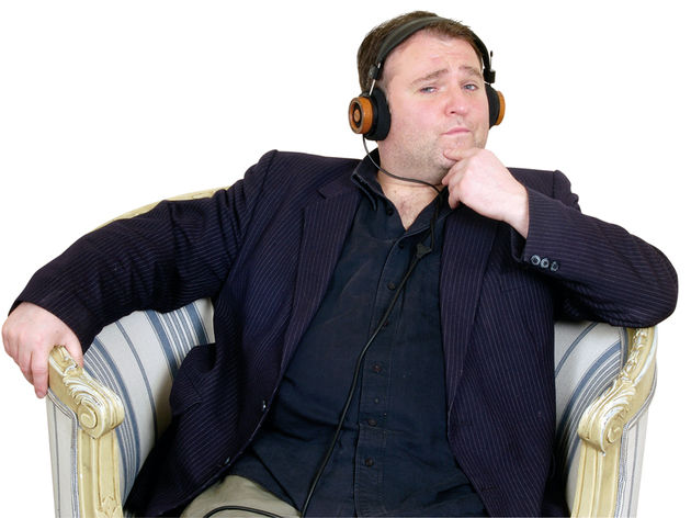 Plugged In: Mathew Priest listens back to the writewyattuk digital recording to check for anomalies 