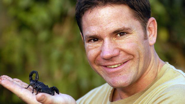 Scorpion Rising: Steve Backshall tries to avoid the sting in the tail for The Really Wild Show (Photo: BBC) 