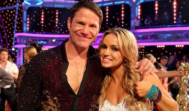 Hello Ola: Steve Backshall, not in the standard rainforest clobber, with his 2014 Strictly Come Dancing professional partner Ola Jordan (Photo: BBC) 