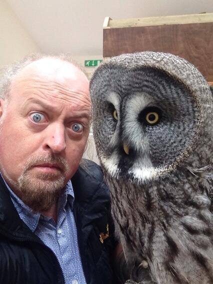 Owls That: Bill and a friend, having a hoot