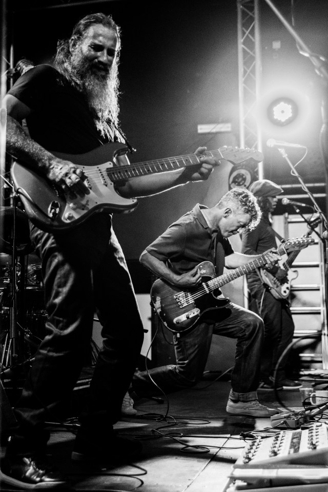 Let Loose: Cast in action ... and coming to a town near you. From the left - Skin, JP and Jay