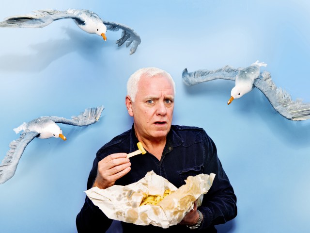Mister Chips: Dave Spikey gets stuck in