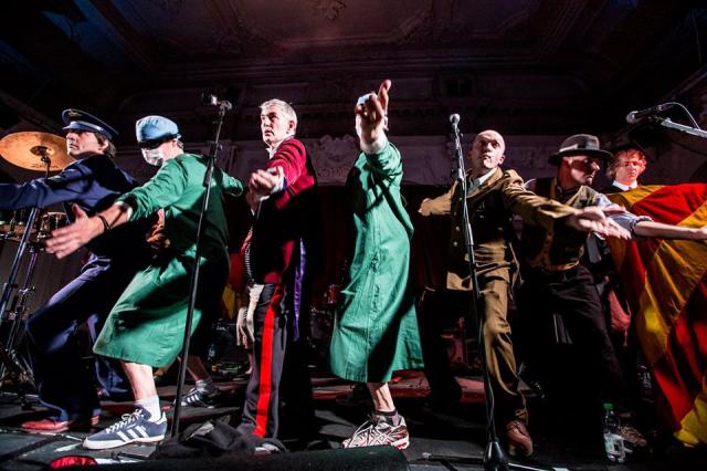 Dubious Dancing: Monty, third left, and co. live in 2014 (Photo: Ashley Jones) 