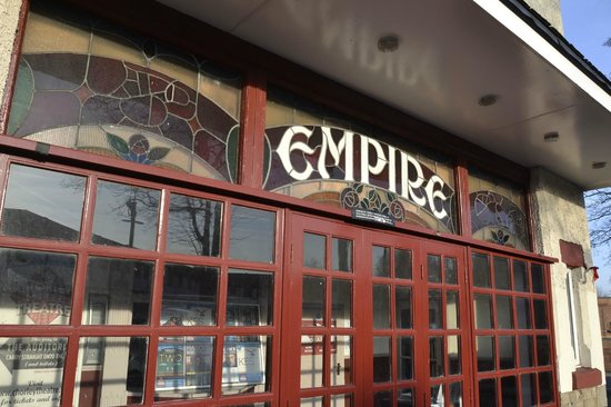 Stained Class: Chorley Little Theatre's foyer, from the outside