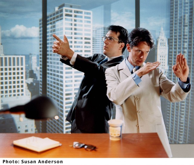 Sky Scrapers: Messrs Flansburgh and Linnell work out their tour strategy 