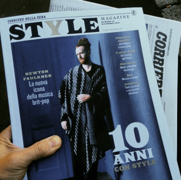 Poncho Power: Newton Faulkner, Italian style mag cover guy