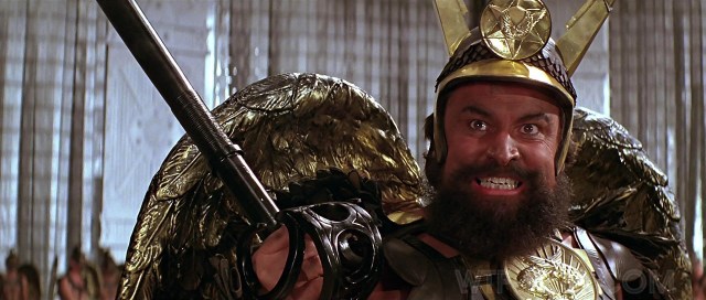 Prince Charming: Brian Blessed gets ready to ham it up as Prince Vultan in the 1980 film version of Flash Gordon