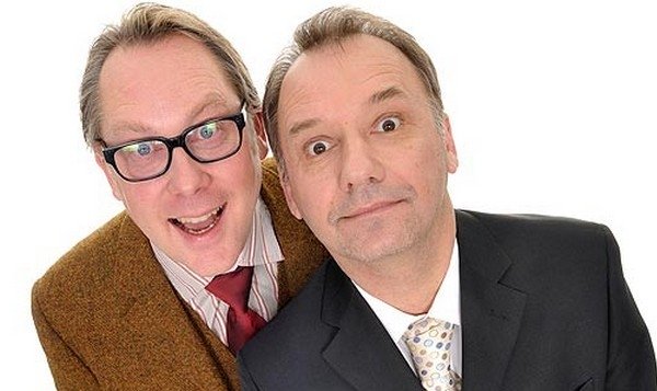 Dizzy Rascals: Eric Morecambe and Ernie Wise pose for the camera. 