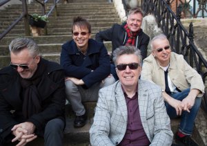 Five Alive: The Undertones today, namely (from the left) Paul McLoone, Damian O'Neill, Mickey Bradley (in front), Billy Doherty, and John O'Neill.