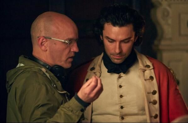 Direct Action: Ed Bazalgette on the set of the BBC's latest Poldark dramatisation with Ross poldark (Aidan Turner)