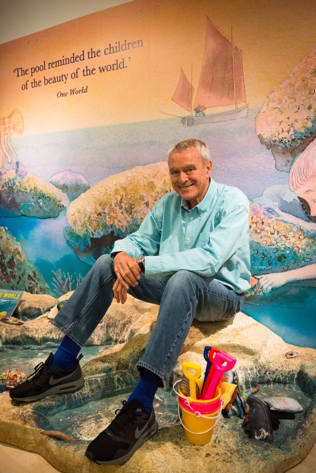 Beach Combing: Michael Foreman takes in his exhibition (Photo: Damien Wootten)