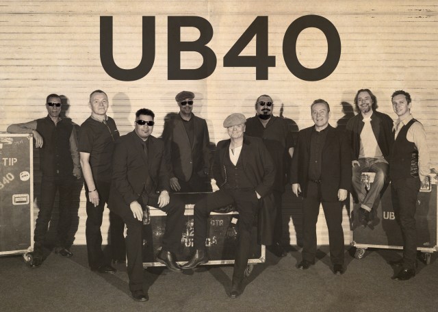 Nine Time: The current UB40 line-up, with Jimmy Brown second from the right 