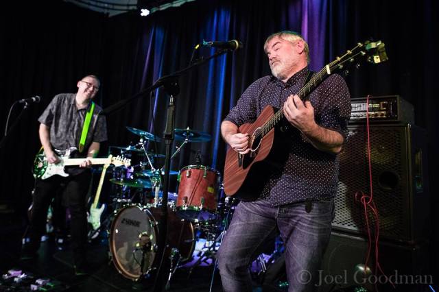 Double Trouble: Andy Golding and David Callahan treat Preston to a semi-acoustic Wolfhounds set (Photo copyright: Joel Goodman)