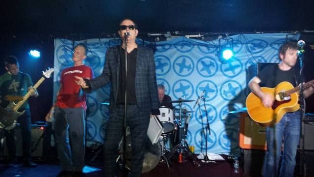 Ruby Turners: The Blue Aeroplanes at the Ruby Lounge. From left - , Chris Sharp, Wojtek Dmochowski, Gerard Langley, John Langley, Gerard Starkie, with Bec Jevons and Mike Youe clearly moving too fast to be snapped (Photo courtesy of Kevin Gibson)