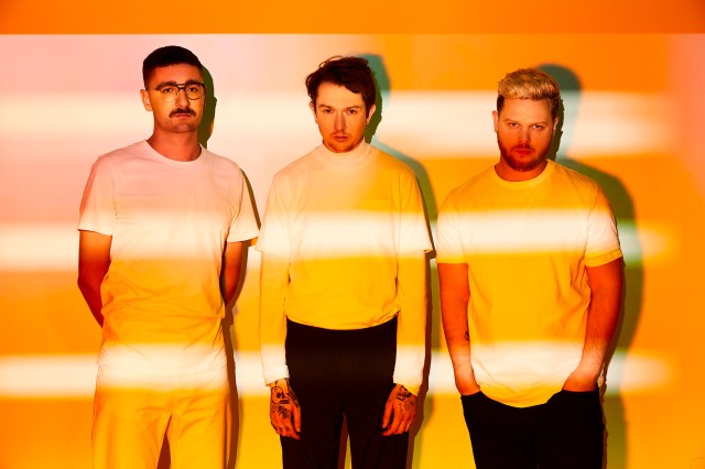 Orange Crush: Alt-J (namely from the left - Gus Unger-Hamilton, Thom Green, Joe Newman) are taking Relaxer out on the road